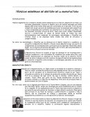 TÉCNICAS MODERNAS DE GESTIÓN DE La MANUFACTURA