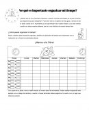 ¿Cómo puedo organizar mi tiempo?