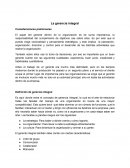 La gerencia integral. Consideraciones preliminares