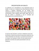 Presentación en Publico
