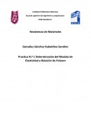 Practica N.º 1 Determinación del Modulo de Elasticidad y Relación de Poisson