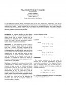 Relacion entre masa y volumen