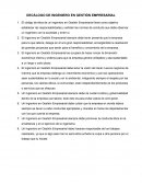 Decalogo de ingeniro en gestion empresarial