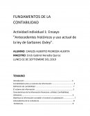 Ensayo "Antecedentes históricos y uso actual de la ley de Sarbanes Oxley"
