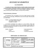 NOCIONES DE GRAMÁTICA LA ORACIÓN