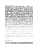 Tesis Individualista. Tesis Objetiva. Tesis Socialista