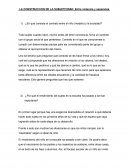 Construcción de la Subjetividad. Entre violencia y esperanza