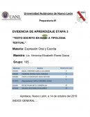 EVIDENCIA DE APRENDIZAJE ETAPA 3 “TEXTO ESCRITO EN BASE A TIPOLOGIA TEXTUAL”