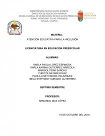 ANALISÍS DEL VIDEO “LAS NECESIDADES EDUCATIVAS ESPECIALES”. Página 1