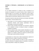 Actividad 4: Enfermería y Administración en los Servicio de Salud
