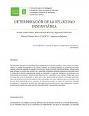 DETERMINACIÓN DE LA VELOCIDAD INSTANTÁNEA