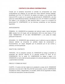 Contrato con arras confirmatorias. Página 1