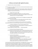 Críticas al capital humano