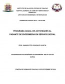 Programa de actividades de servicio social