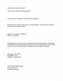 PROPUESTA DE ESTRUCTURACION DEL DEPARTAMENTO DE RECURSOS HUMANOS