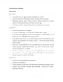 Procedimiento y Mediciones