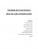 INFORME DE PASICOLOGÍA. PRÁCTICA DE CONSERVACIÓN