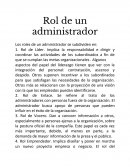 Rol de un administrador