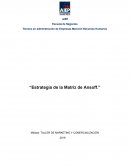 Estrategia de la Matriz de Ansoff