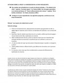 Actividad sobre el apego y la diferencion en la etapa adolescente