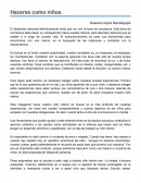 Hacerse como niños