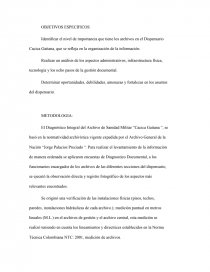 ANALISIS DE LOS OCHO PROCESOS DE GESTION DOCUMENTAL. Página 1