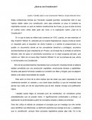 ¿Qué es una Constitución?