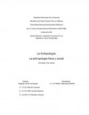 La antropología física y social (Concepto, Sub-ramas)