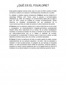 ¿Qué es el folklore?
