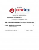 PARADIGMAS PRINCIPALES O CLÁSICOS EN SOCIOLOGÍA