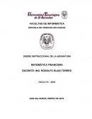 DISEÑO INSTRUCCIONAL DE MATEMATICAS