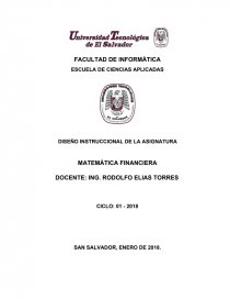 DISEÑO INSTRUCCIONAL DE MATEMATICAS. Página 1