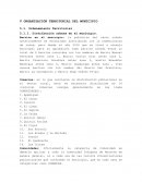 ORGANIZACIÓN TERRITORIAL DEL MUNICIPIO