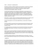 TEMA 1 – LENGUAJE Y COMUNICACIÓN
