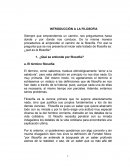 Introduccion a la filosofia ¿Qué se entiende por filosofía?