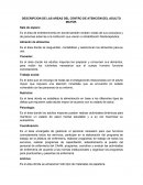 DESCRIPCION DE LAS AREAS DEL CENTRO DE ATENCIÓN DEL ADULTO MAYOR