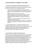 LA PARTICIPACIÓN DE LA GERENCIA Y DEL EQUIPO