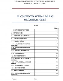 EL CONTEXTO ACTUAL DE LAS ORGANIZACIONES. Página 3