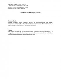 EMPRESA DE SERVICIOS ¨COTEL´. Página 1