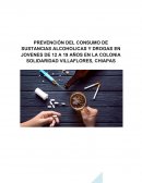 PREVENCIÓN DEL CONSUMO DE SUSTANCIAS ALCOHOLICAS Y DROGAS EN JOVENES DE 12 A 19 AÑOS EN LA COLONIA SOLIDARIDAD VILLAFLORES, CHIAPAS