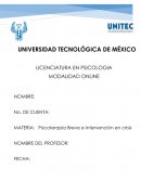 PSICOTERAPIA BREVE E INTERVENCION EN CRISIS