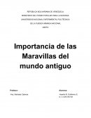 Importancia de las Maravillas del mundo antiguo