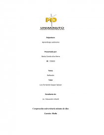 REFLEXIÓN LA MOTIVACION EN EL APRENDIZAJE. Página 1