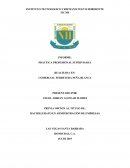 Informe de practica realizada en: COMERCIAL FERRETERA PEÑA BLANCA