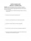 GUIÓN DE OBSERVACIÓN LENGUAJE Y COMUNICACIÓN