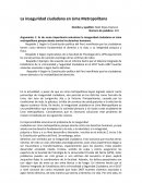 La inseguridad ciudadana en Lima Metropolitana