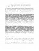 DEFINICION DE HISTORIA Y SU OBJETO DE ESTUDIO