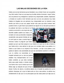LAS MALAS DECISIONES DE LA VIDA. Página 1