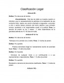 Clasificación legal en delitos fiscales