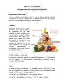 Nutrición dieta niño de 4 años
